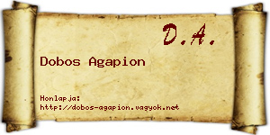 Dobos Agapion névjegykártya